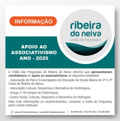APOIOS AO ASSOCIATIVISMO - 2025