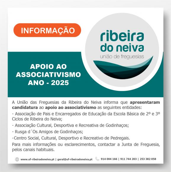 APOIOS AO ASSOCIATIVISMO - 2025