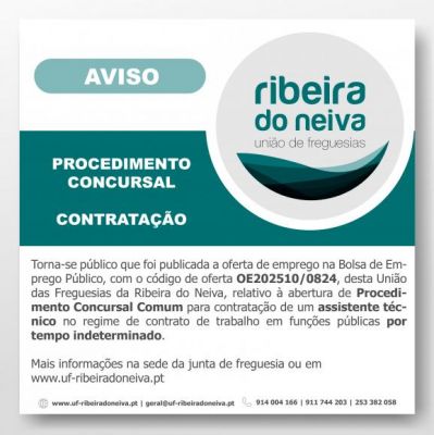 DIVULGAÇÃO DE PROCEDIMENTO CONCURSAL